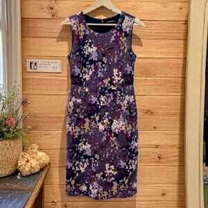 Women's Lands End Floral Ponte Sheath Dress Size 2